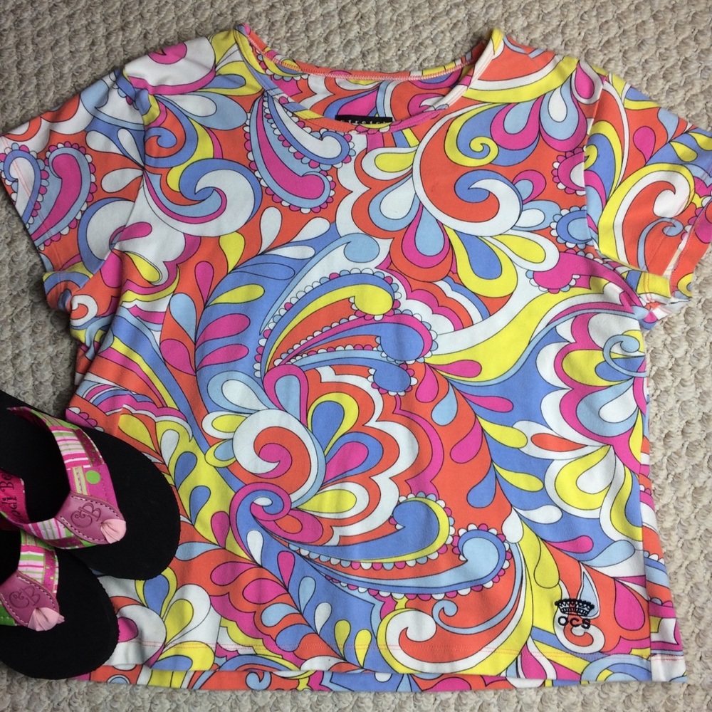 Oleg Cassini Sport paisley short sleeve Tee XL